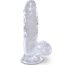 KING COCK - CLEAR REALISTIC PENIS WITH BALLS 10.1 CM TRANSPARENT